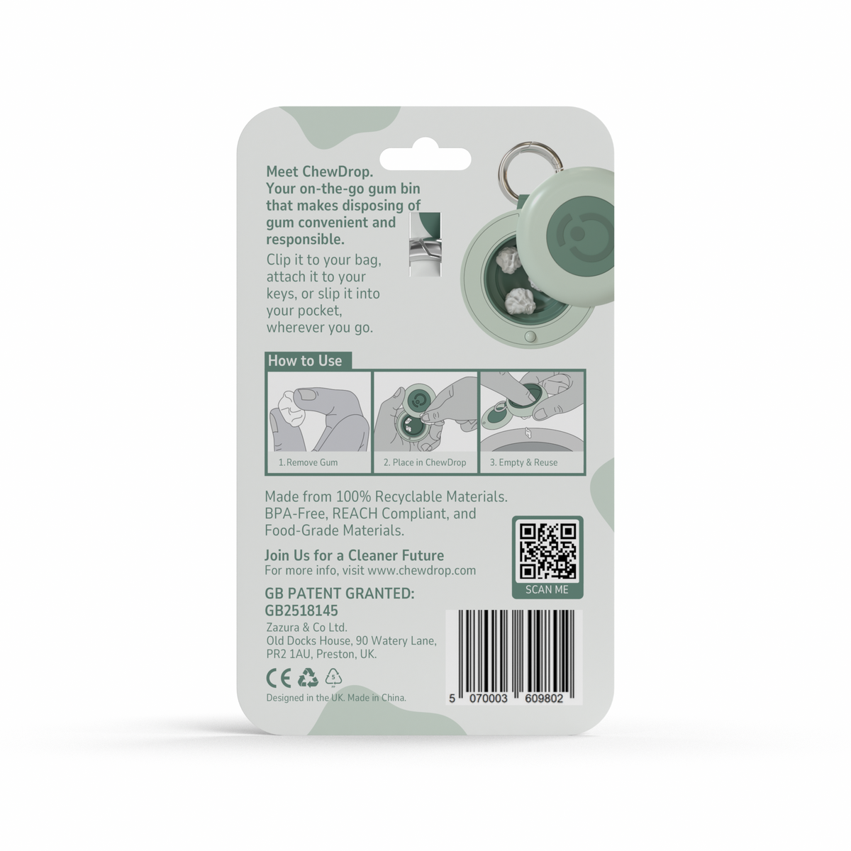 ChewDrop: On-the-Go Gum Bin